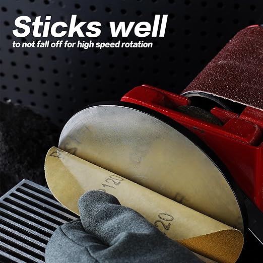PSA Sanding Discs 6 Inch Adhesive Backed Sandpaper 100 Pack 80 Grit Self Adhesive Sanding Discs for DA Sander Self Stick for Wood, Auto Body Repair, Paint, Metal, and Plastic