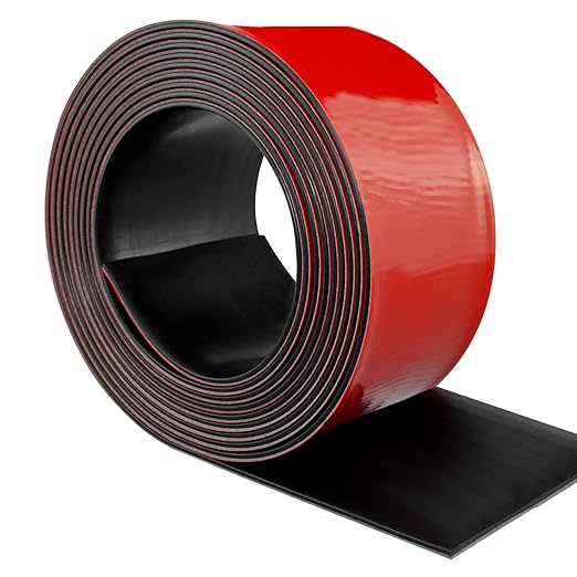 Neoprene Rubber Strips Self Adhesive Solid Rubber Sheets, Rolls & Strips for DIY Gaskets Crafts Pads Seals Warehouse Flooring Neoprene Sheet with Adhesive Backing (4" Wide x 1/16" Thick x 10' Long)