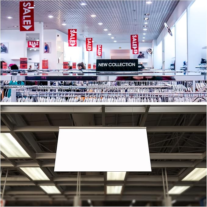 MECCANIXITY PVC Poster Hanger Rail Poster Strip Bar 110cm/43inch Clear with Clips for Poster, Map, 4 Set
