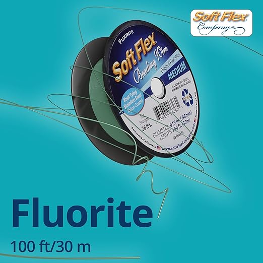 Soft Flex 49 Strand Beading Wire - Medium 0.19 Diameter - 100 Feet Nylon Design Wire