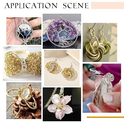 BENECREAT 22 Gauge Silver Aluminum Wire 850FT Decor Jewelry Craft Wire Beading Floral Aluminum Craft Wire for Gem Wrapping, Model Jewelry Making