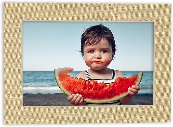 Pack of TEN 11x14 Mats Bevel Cut for 8.5x11 Photos - Acid Free Fresh Linen Canvas Precut Matboards For Pictures, Photos, Framing - 4-ply Thickness