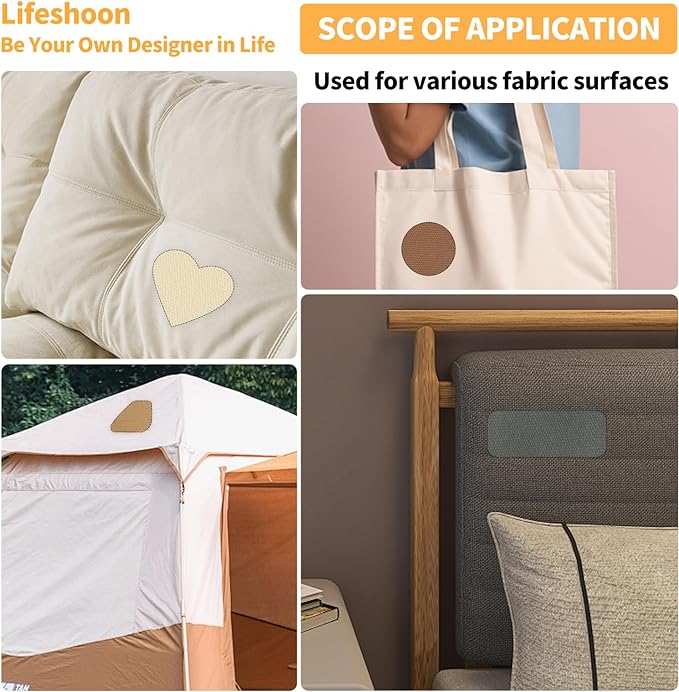 Fabric Repair Patches, Canvas Self-Adhesive Fabric Patches Tape Durable, DIY Large Canvas Repair for Sofa, Couches, Furniture, Chair, Clothing （3.5X79 Inch, Black）