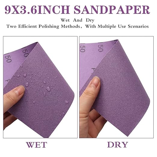 Sandpaper 2000 Grit,Wet Dry Sanding Sheets,High Performance Ceramic Abrasive Sand Paper for Wood Furniture Finishing,Metal Grinding,Automotive Polishing,9 x 3.6 Inch,25-Pack