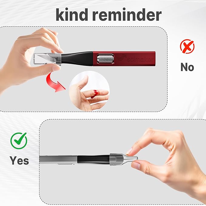 3 PCS Exacto Knife,Hidden Blade Design at The End,Comes with 5 Spare High Qualiry Carbon Steel Exacto Knife Blades. Craft Knife for Crafting, Arts,Modeling,Scrapbooking,Stencil,DIY Projects.Red