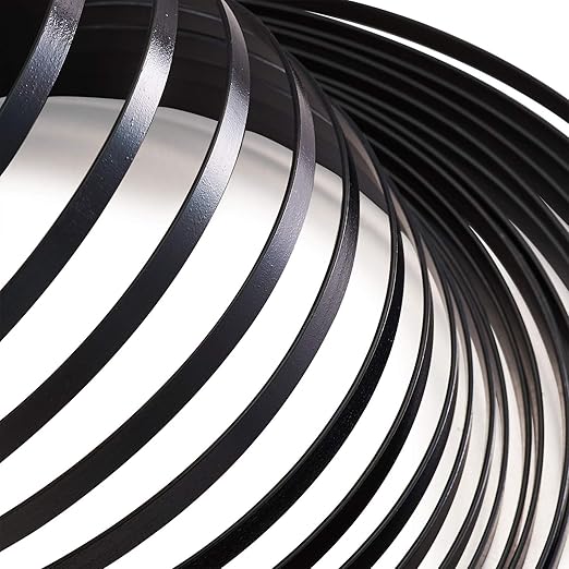 Fashewelry 32.8Ft 5mm Aluminum Flat Wire Black Bendable Metal Craft Wire Strip for Bezel Sculpting Armature Jewelry Making Gem Metal Wrap