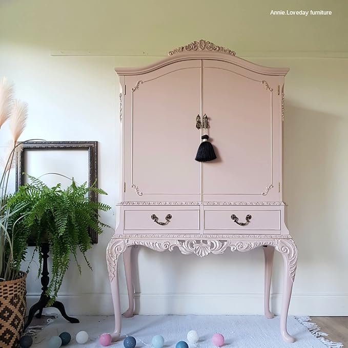 Dixie Belle Paint Company Chalk Finish Furniture Paint - Tea Rose (32oz) - Matte Muted Mauve Chic Chalk Mineral DIY Furniture Paint