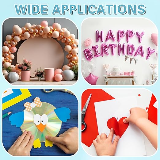 UPINS Glue Points Dots, 3000Pcs Balloon Glue Adhesive Dots Double Sided Removable Glue Tape Dots for Balloons Crafts Decoration, 6 mm
