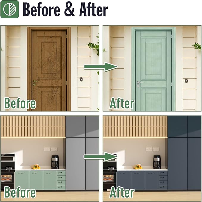 DWIL Matte Finish Furniture Paint - 5 Oz Wood Paint for Cabinets, Doors, Tables, and Dressers Refinishing - Water-Based, Non-Toxic & Odorless, Easy to Apply(Ivory White)-Trial Pack