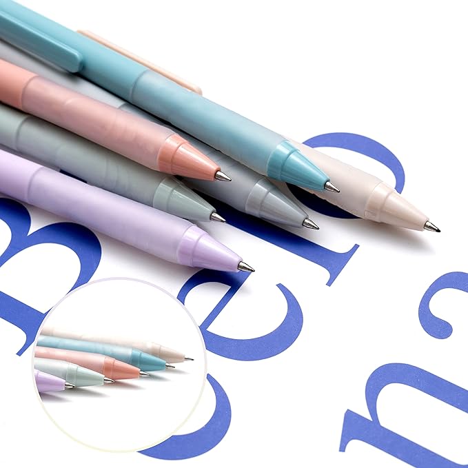 Linbsunne Ballpoint Pens Medium Point 1mm Black Pen with Super Soft Grip Ball Point Pen for Men Women Retractable Pens (18-pack)