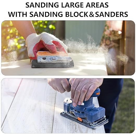 320 Grit Sandpaper, 9 x 11 Inch Wet Dry Sand Paper Hand Abrasive Sanding Sheets for Wood Metal Automotive Sanding and Polishing - 10 Sheets