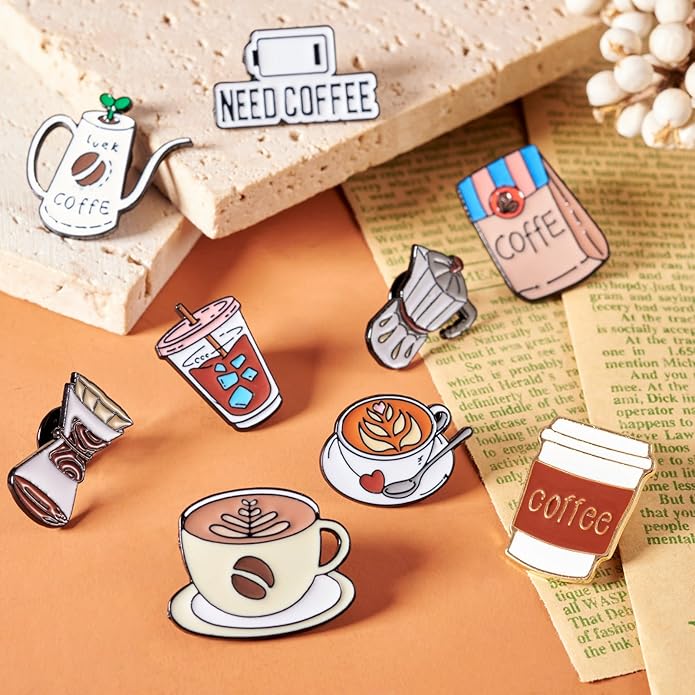 Mixed Enamel Pins for Backpacks, Beadthoven Cute Enamel Brooch Pins Set, Funny Backpack Pins, Aesthetic Lapel Badge Pins Bulk for DIY Clothes Accessories Holiday Gifts