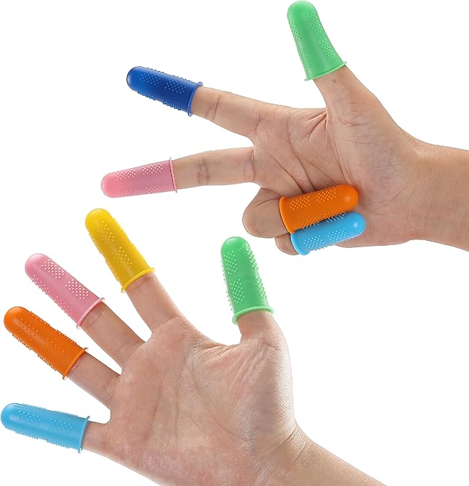 Mr. Pen- Hot Glue Gun Finger Protectors, 24 pcs, Assorted Colors Silicone Finger Protectors, Rubber Fingers Tips, Rubber Finger Covers, Rubber Finger Tips Protector, Finger Grip, Finger Rubber Tips