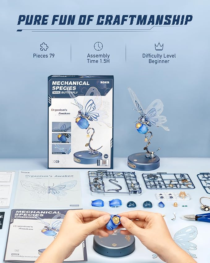 ROKR 3D Metal Puzzles for Adults-Metal Model Kits for to Build-Crafts for Adults-Gifts for Teenage Boys Girls