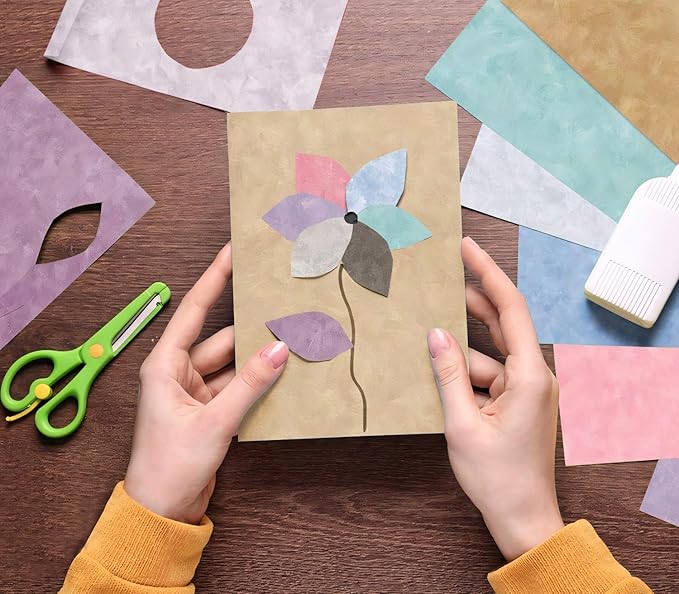 6 Inch Macaron Color Scrapbooking Paper Pad - 24 Sheets Double Sided Aesthetic Design for Card Making Photos Album Journals Material Decorative Collage Origami DIY Crafts Gifts Wrapping