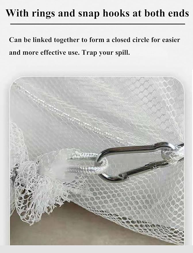 XIFENG Oil Absorbent Socks Oil Boom Soak up Oil Diesel Fuel Hydrocarbon Based Fluids, 6 Gallon (27L) Absorbency Per Sock, 5" Diameter 9.8' Length (12.7cm*3m) Clean Oil Spills(Size:Pack of 5)