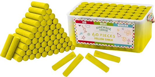 Kid Made Modern 60 Count Pack of Sidewalk Chalk – Yellow