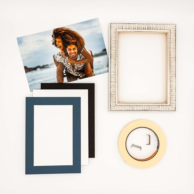 11x14 Mat for 8.5x11 Photo - Precut Steel Blue Picture Matboard for Frames Measuring 11 x 14 Inches - Bevel Cut Matte to Display Art Measuring 8.5 x 11 Inches - Acid Free Pack of 100 MATS