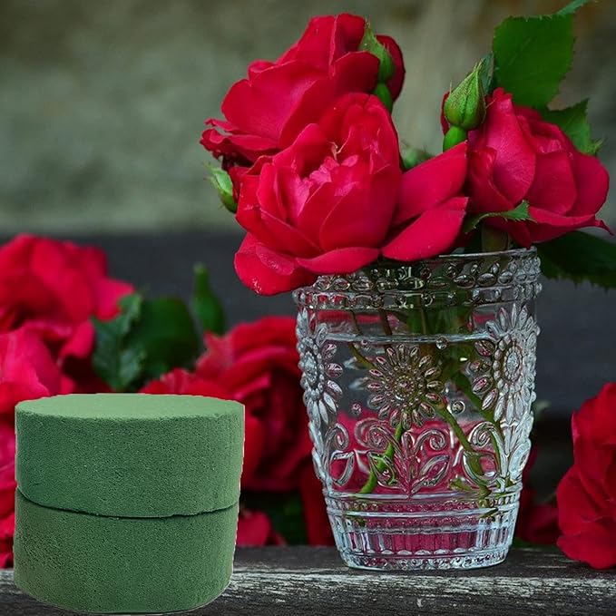 5 Pcs Floral Foam, MYYZMY 4.7 Inch Dry Wet Floral Foam Bricks Round for Artificial Flowers