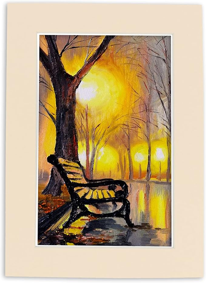 Poster Palooza Pack of TEN 11x14 Mats Bevel Cut for 8.5x11 Photos - Acid Free Cream Precut Matboards For Pictures, Photos, Framing - 4-ply Thickness