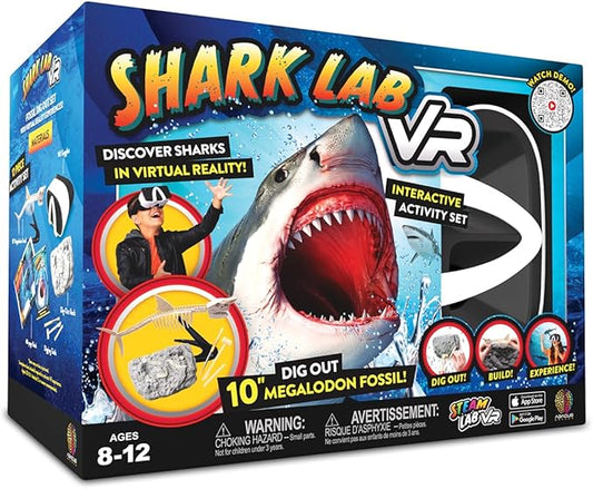 Abacus Brands STEAM Shark Lab VR - Illustrated Interactive VR Book and STEAM Learning Activity Set - for Ages 8 and Up