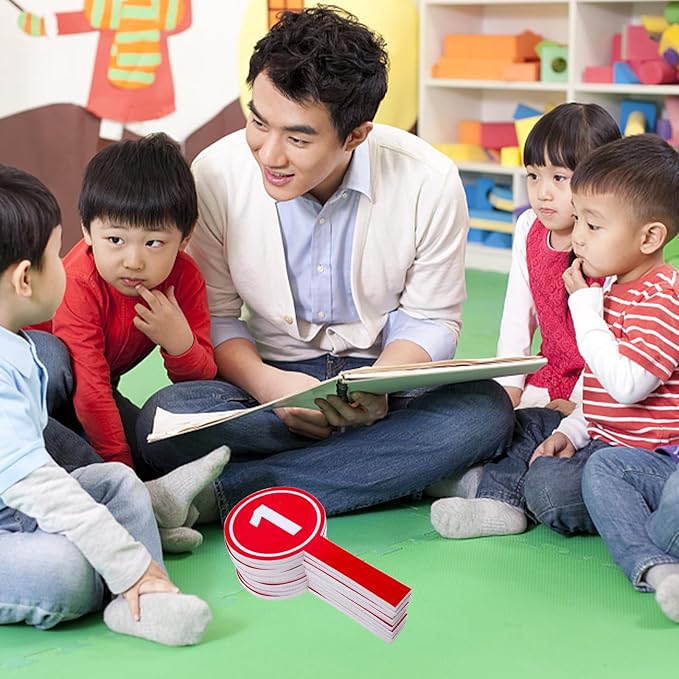 Amosfun 20 a Dry Erase Board Voting Paddles 1-10 Score Number Boards Yes or No Paddles Games Paddle Whiteboard Multi-Function Score Boards Wipe The Board Foam Mini