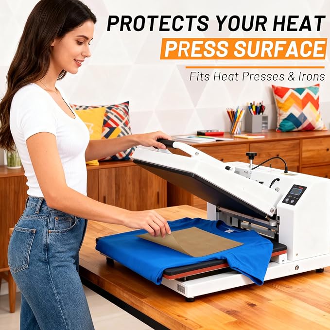 Svaldo Teflon Sheets for Heat Press, 3 Pack, 12x16 Heat Press Paper for T Shirts, Hat, Reusable Non Stick PTFE Teflon Sheet, Iron Transfer Paper for Sublimation Machine, Craft & Baking