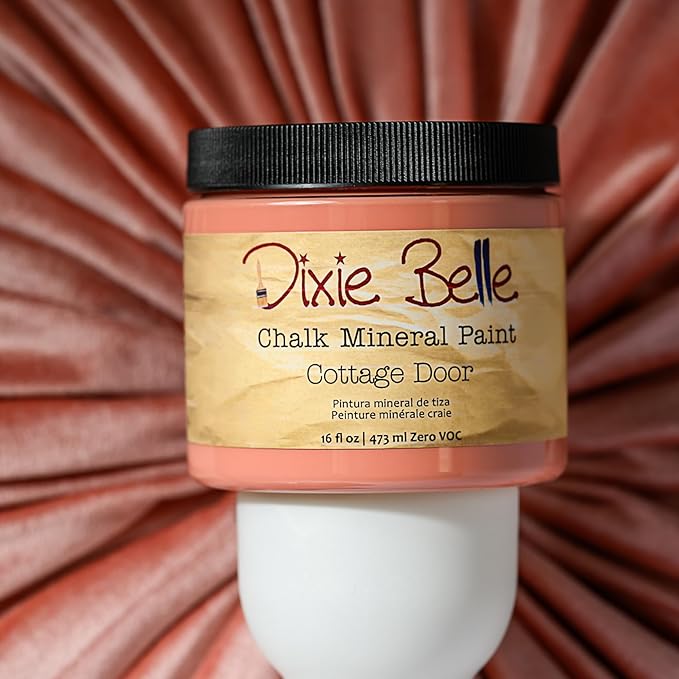 Dixie Belle Paint Company Chalk Finish Furniture Paint - Cottage Door (4oz) - Matte Dusty Coral Chic Chalk Mineral DIY Furniture Paint