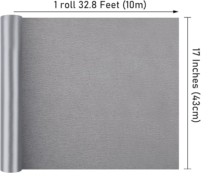 NESCCI Silver Matte Wrapping Paper,Solid Color Pearly-Lustre Paper,Gift Wrapping Paper,Perfect for Wedding,Valentine's Day,Birthday, Christmas,Baby Shower,DIY Bouquet (17 Inches X 32.8 Feet)