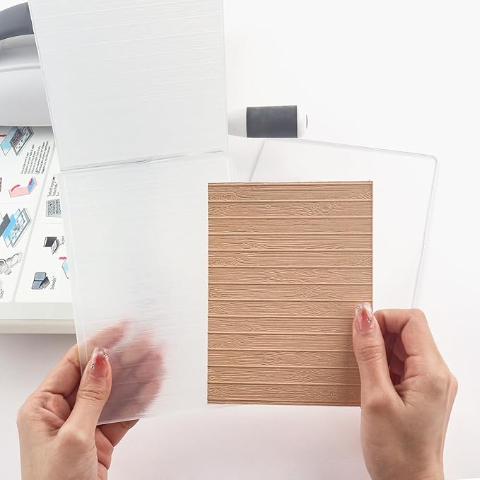 BAOFALI 3D Wood Panel Texture Theme Plastic Embossing Folders DIY Scrapbooking Photo Album Card Paper Craft Decoration for Card Making,Embossing Template Paper Card Embossing Stencil