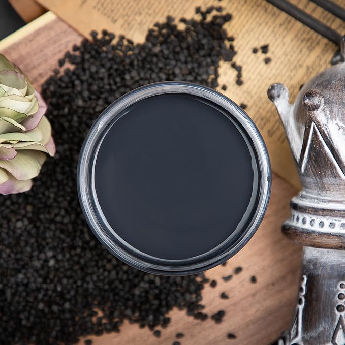 Dixie Belle Paint Company Chalk Finish Furniture Paint - Midnight Sky (16oz) - Matte Blue Black Chic Chalk Mineral DIY Furniture Paint
