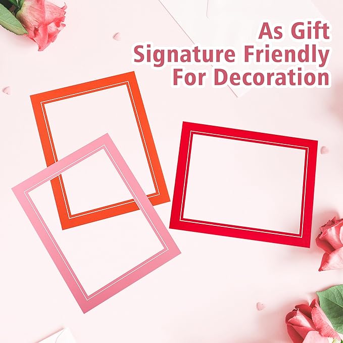 HOTUO 10 Pack Colorful 11x14 Picture Mats, Pre-Cut 11x14 Picture Frame Mat with Ivory Core Bevel Cut for 9x12 Photo, Signature Friendly 4 Ply Thickness Photo Mat for Frames (Colorful with V-Groove)