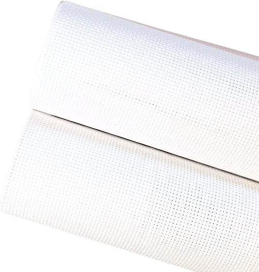 2 Sheets of White 11 Count Aida Cloth – 21 x 21 Inch Pre-Cut Fabric Squares – Cross Stitch Fabric – 100% Cotton – Ideal for Needlework & Embroidery – The Knotty Unicorn