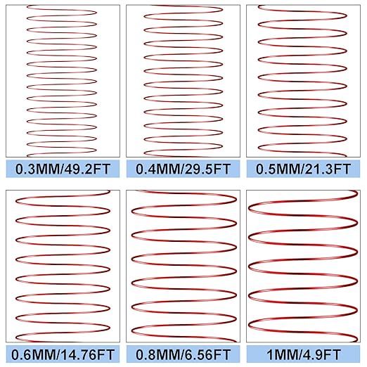 1 mm Dia. 10 Rolls Copper Jewelry Wire, 10 Assorted Colors Beading Wire for Jewelry Making Bracelet Earrings Rings Necklaces Flower Craft Projects