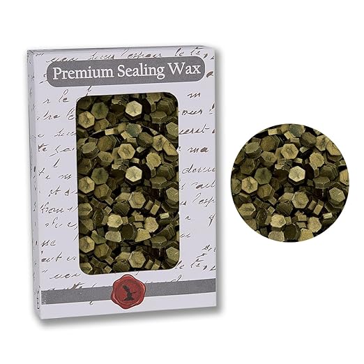 Premium Sealing Wax Beads 2 OZ.-350 pcs + Moss Green