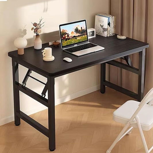 39.4 Inch Foldable Desks for Small Spaces,Foldable Desk No Assembly,Small Table for Bedroom,Black.