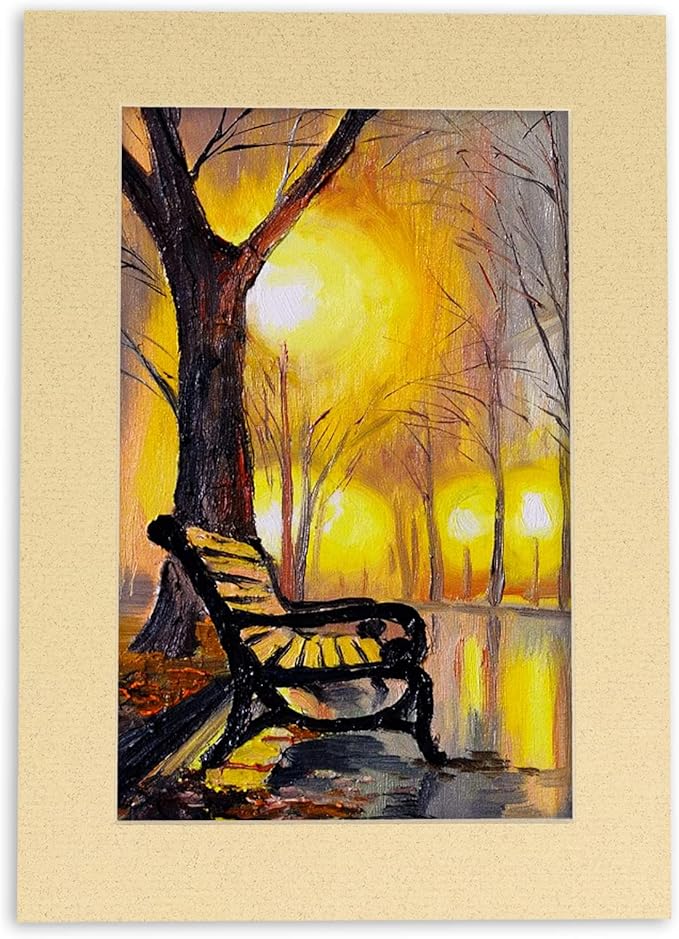 8x10 Mat for 6x8 Photo - Precut Tan Picture Matboard for Frames Measuring 8 x 10 Inches - Bevel Cut Matte to Display Art Measuring 6 x 8 Inches - Acid Free Pack of Ten MATS