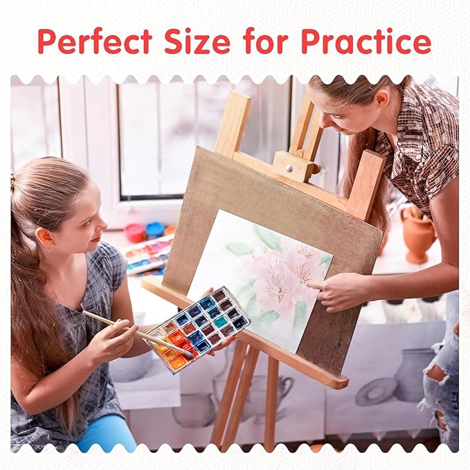 FIXSMITH Canvas Boards for Painting 4x4 Inch, Super Value 24 Pack Mini Canvases, White Blank Canvas Panels, 100% Cotton Primed, Painting Art Supplies