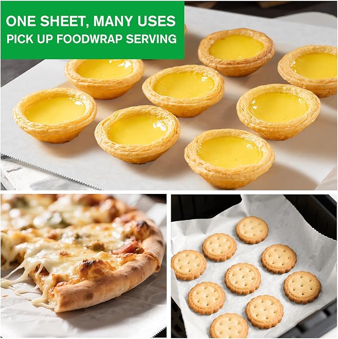 Precut POP UP Deli Paper Sheet Pack of 200, Interfolded Heavy Paper for Food Wrap and Serving (12" x 10-1/2", White）