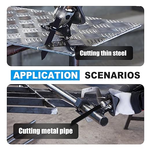 10 Pack 6 inch Reciprocating Saw Blades Set，8 TPI High Carbon Saw Blades for Metal ，Saw Blades with Organizer Case (10, 8T/6inch)