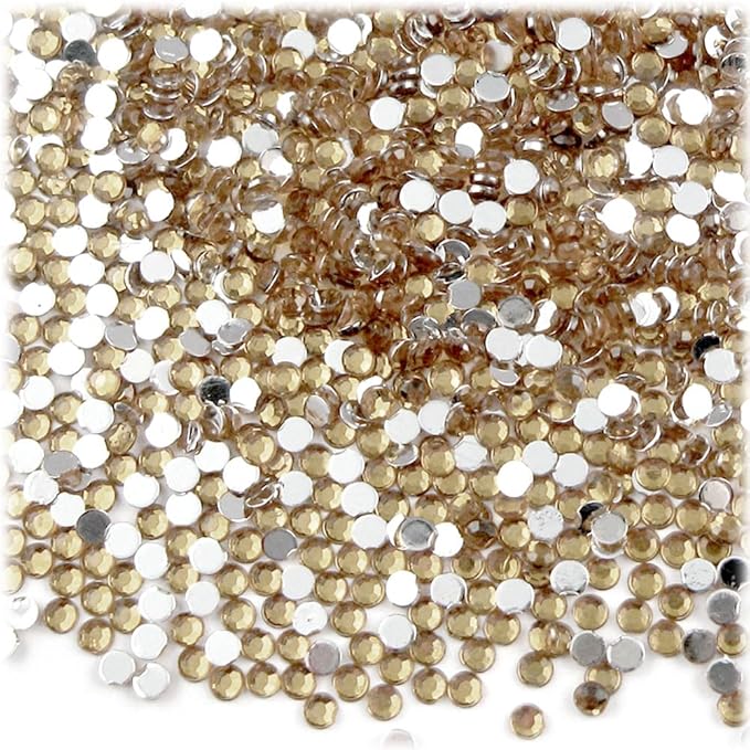 The Crafts Outlet 1,440pc Rhinestones Round 3mm (10ss) Flatback Hot Pink or Rose HPK