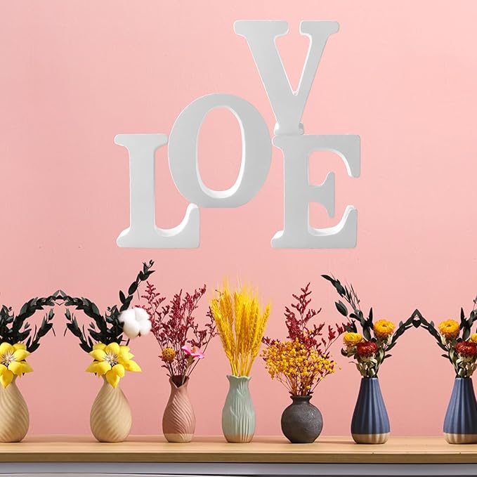 Wood Letters 4 Inch, White Unfinished Wood Letters for Graft, Wooden Letters for Wall Decor, Standing Letters for Bedroom, Home, Birthday, Party, DIY Graft (Q)