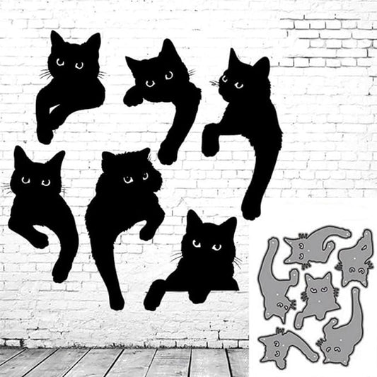 Cutting Dies Metal Stencils Scrapbooking Tools DIY Embossing Template for Paper Card Making Album Arts Crafts Supplies (Cat-10.7x8.6cm)