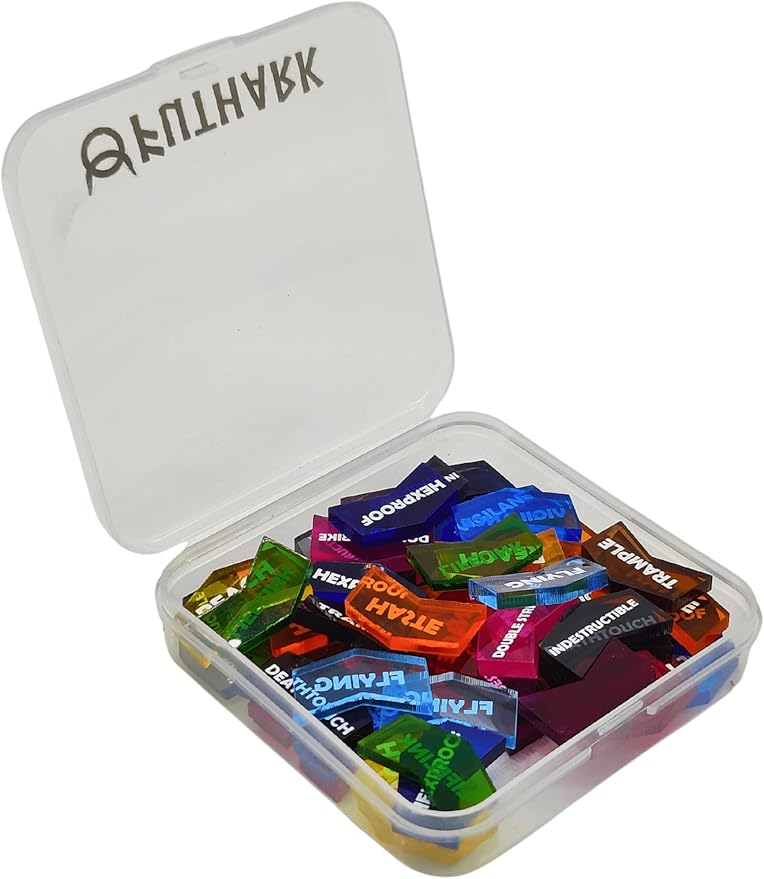 Futhark MTG Counters/Keyword Counters for Magic The Gathering - Set of 60 Color Coded MTG Tokens - Improved Gameplay with This Great Magic The Gathering Gift