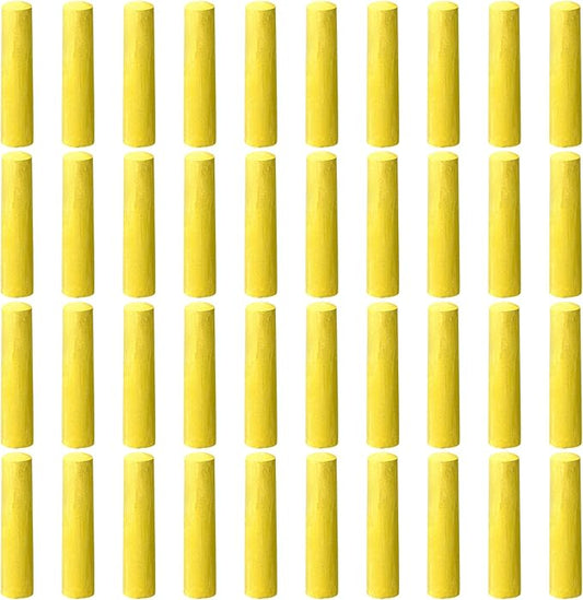 40 Pcs Sidewalk Chalks for Kids Non Toxic Jumbo Chalk for Party Gift Outdoor Art Classroom Play Painting (Yellow)
