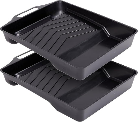 Precision Defined Paint Trays, Paint Roller Trays Liner, Plastic Paint Pan for Roller Brushes, Painting Tray for Painting with Deep Paint Pocket (Paint Roller Tray (2-Pack), 11-inch)