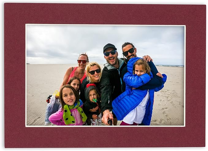 6x8 Mat for 8x10 Frame - Precut Mat Board Acid-Free Show Kit with Backing Board, and Clear Bags Maroon 6x8 Photo Matte Made to Fit a 8x10 Picture Frame Matboard for Framing, Pack of 10 Mats