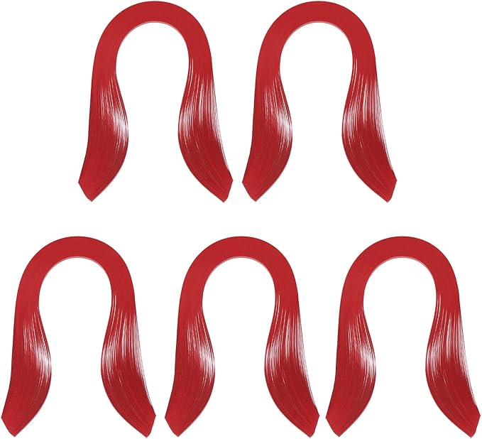 PATIKIL Quilling Strips Paper 600pcs 5mm 39cm Origami Paper Quilling Kits for Art DIY Hand Craft Christmas, Bright Red