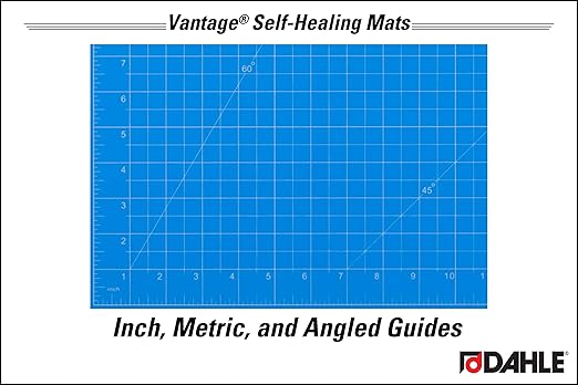 Dahle Vantage 10694 Premium Self-Healing Cutting Mat, 36"x48", 1/2" Grid, 5 Layers for Max Healing, Perfect for Crafts & Sewing, Blue