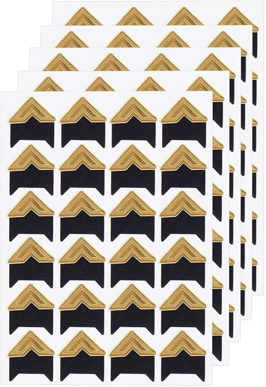 360 Count Self-Adhesive Acid Free Photo Corners for Scrapbooks Memory Books (Gold)